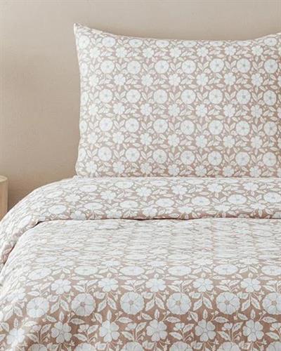 Parterre Спален Комплект Единичен Лесно за гладене 160x220 см Пепел от рози