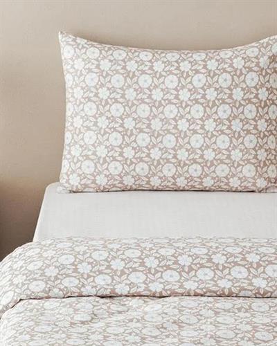 Parterre Спален Комплект Единичен Лесно за гладене 160x220 см Пепел от рози