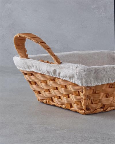 Pastora Кошница За Хляб Пластмасов ратан 34x20x12 см Бежов