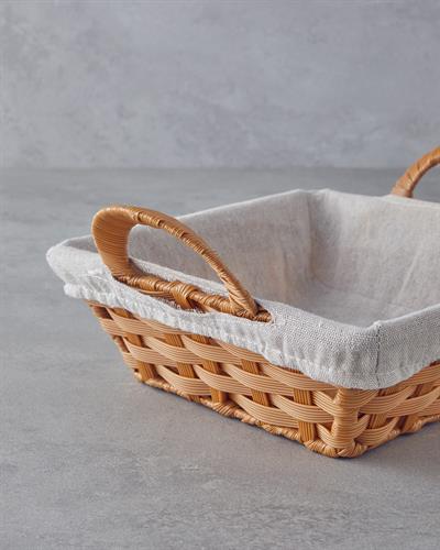 Pastoral Кошница За Хляб Пластмасов ратан 30x23x11,5 см Бежов