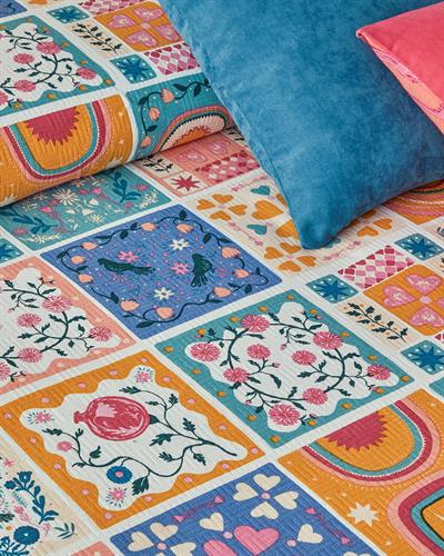 Printed Single Size Summer Blanket 150x220 cm Pink