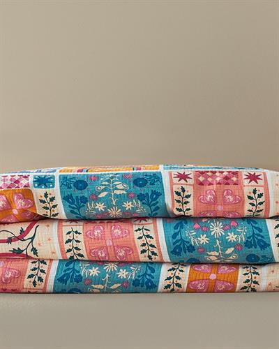 Printed King Size Summer Blanket 240x220 cm Pink