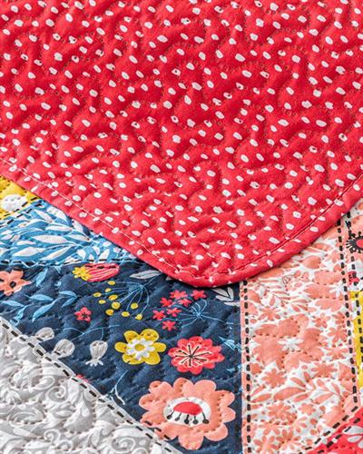 Patchy Florets Многофункционално Покривало Единичен 160x220 см Червен