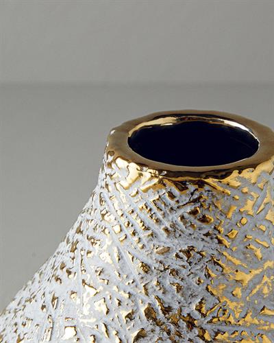 Pavia Ваза Каменна керамика 19x22 см Златен