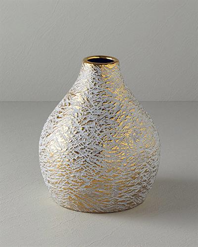 Pavia Ваза Каменна керамика 22,5x27 см Златен