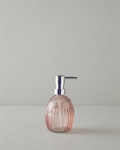 Pavia Дозатор За Течен Сапун За Баня Стъкло 9x9x16 см Розов