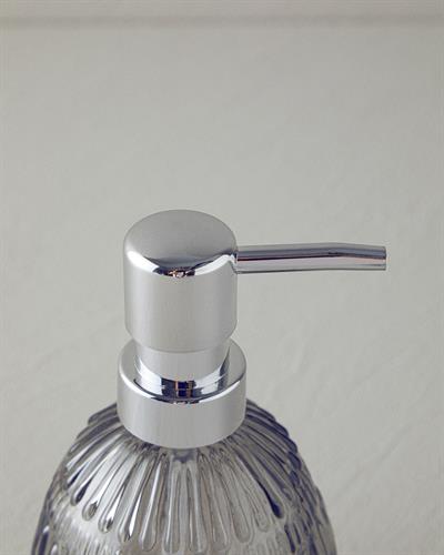 Pavia Дозатор За Течен Сапун За Баня Стъкло 9x9x16 см Антрацит