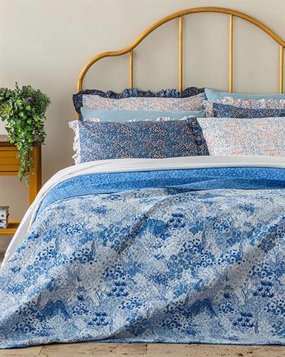 Peaceful Garden Многофункционално Покривало Единичен 160x220 см Син