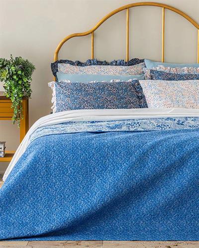 Peaceful Garden Многофункционално Покривало Единичен 160x220 см Син