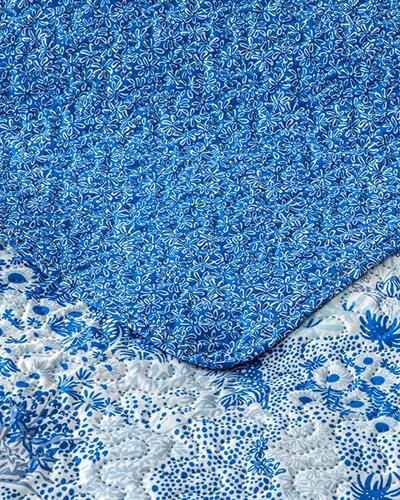 Peaceful Garden Многофункционално Покривало Единичен 160x220 см Син