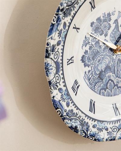 Peacock СТЕНЕН ЧАСОВНИК Порцелан 27 cm Blue-White