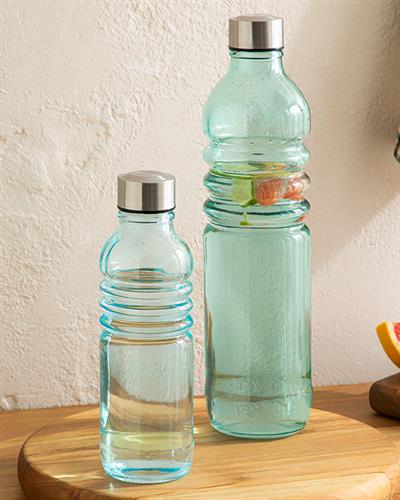 Pearly Glass Bottle 1250 ml Turquoise