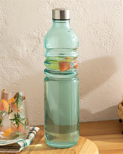Pearly Glass Bottle 1250 ml Turquoise