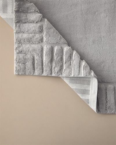 Pearly Комплект Постелки За Баня Памучен 60x90 + 40x60 см Светлосив