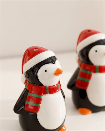 Penguin Солница И Пиперница 2 бр. Доломит 5x8 см Черен - Бял