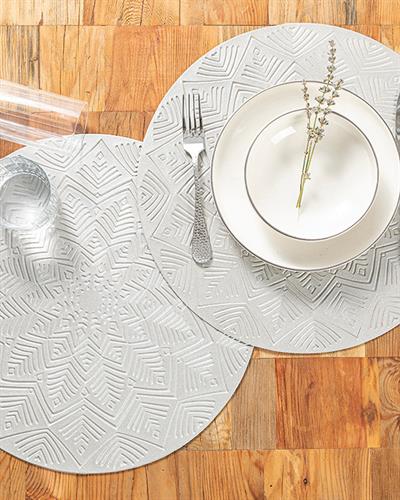 Peonia Американзки Сервиз 2Бр., Полиуретан, Сребристо, 38 Cm