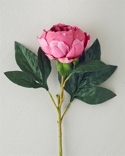 Peony Изкуствено Цвете Един Стрък 58 см Тъмнорозов