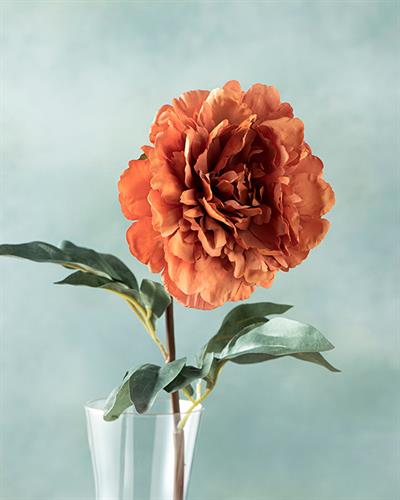 Peony Dream Изкуствено Цвете Един Стрък 75 см Оранжев