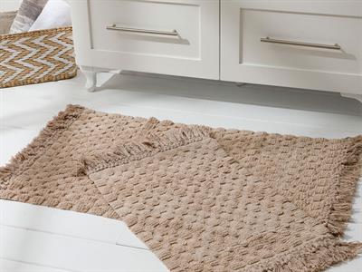 Pera ПОСТЕЛКА ЗА БАНЯ КО Памучен 60x90 + 40x60 cm Beige