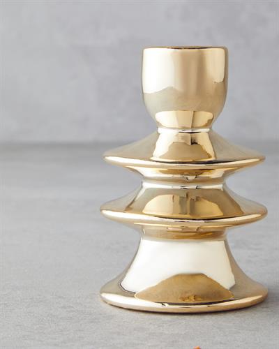 Pera Свещник 7x7x10 cm Златен