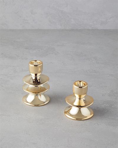 Pera Свещник 7x7x10 cm Златен