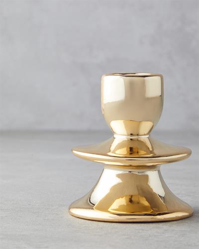 Pera Свещник 7x7x8 cm Златен