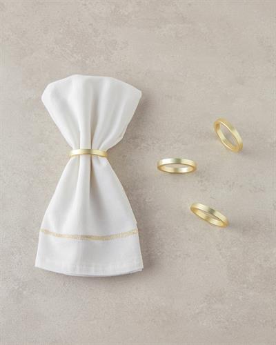 Pernille Пръстени За Салфетки 4 бр. Метал 5 см Златен