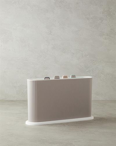 Дъска За Рязане Кръгъл Пластмаса Сив