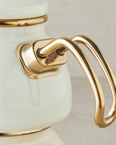 Perro Enamel Mini Tea Pot 0,5 lt + 1 lt Cream