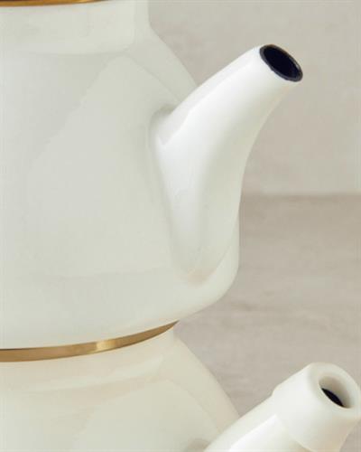 Perro Enamel Mini Tea Pot 0,5 lt + 1 lt Cream