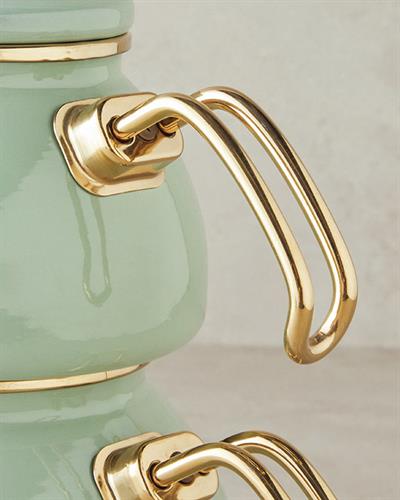 Perro Чайник Емайлиран 1,1 Литра + 2,3 Литра Светла мента