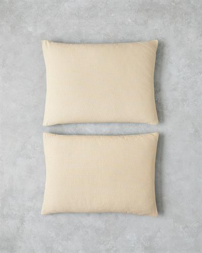 Petit Check Калъфка За Възглавница 2 бр. Памучен 50x70 см Жълт - Зелен