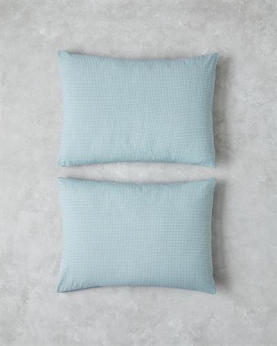 Petit Check Калъфка За Възглавница 2 бр. Памучен 50x70 см Зелен - Син