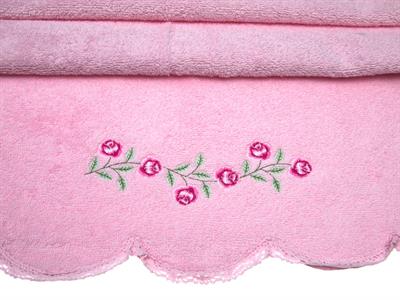 Petit Roses ХАВЛИЯ ЗА ЛИЦЕ Бродирани 50x80 cm Light Pink,