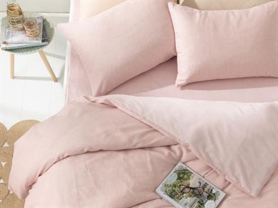 Petite Daisies СПАЛНО БЕЛЬО КОМПЛЕ Единичен Багрени нишки 160x220 cm Розов