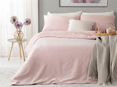 Petite Daisies СПАЛНО БЕЛЬО КОМПЛЕ Единичен Багрени нишки 160x220 cm Розов