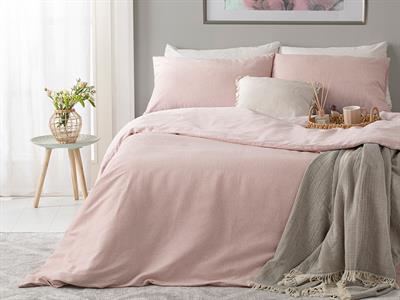 Petite Daisies СПАЛНО БЕЛЬО КОМПЛЕ Единичен Багрени нишки 160x220 cm Розов