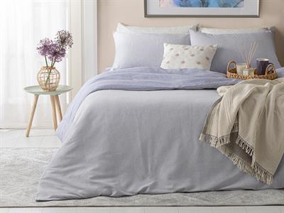 Petite Daisies СПАЛНО БЕЛЬО КОМПЛЕ За един човек Боядисана нишка 160x220 cm Lilac