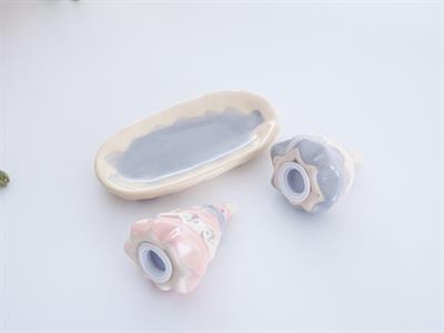 Pine Tree Съд за Поправки 2 комплекта Керамичен 11,2x5,9x7,8 cm Pink