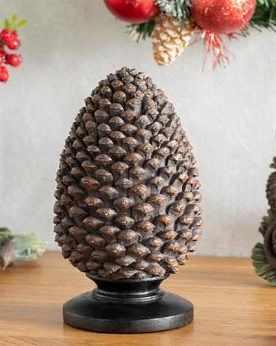 Pinecone Polyresin Decorative Object 11,2x11,2x18,9 cm Brown