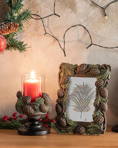 Pinecone Polyresin Decorative Object 9x9x14,7 cm Brown