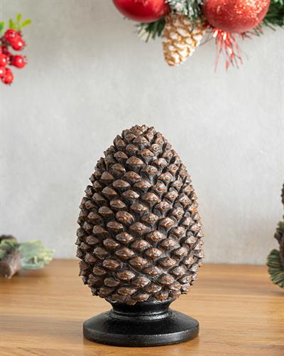 Pinecone Polyresin Decorative Object 9x9x14,7 cm Brown