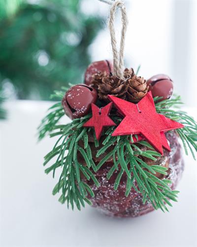 Pinecone Изкуствено Цвете 8 cm Червен