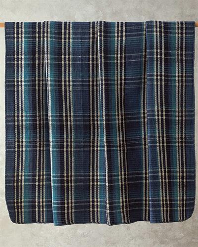 Plaid Waffle Scotch For One Person Blanket 150x200 cm Blue