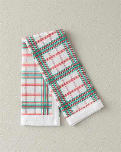 Plaid Check Кърпа За Сушене Памук 30x50 см Червен