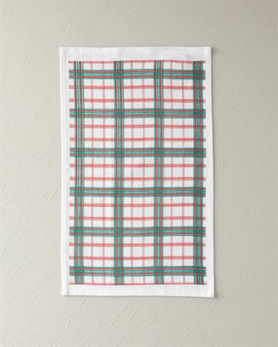 Plaid Check Кърпа За Сушене Памук 30x50 см Червен