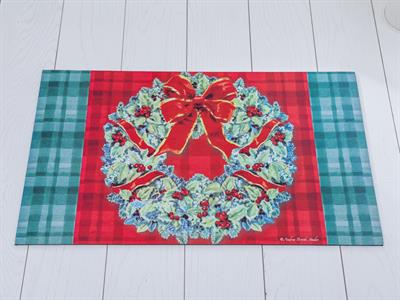 Plaid Wreath ИЗСТРИВАЛКА Отпечатано 45x75 cm Red