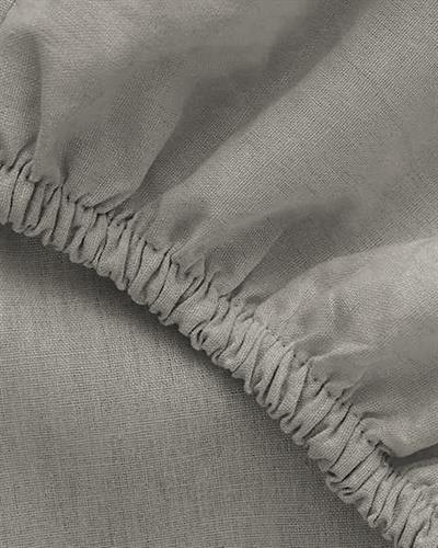 Plain Cottony For One Person Fitted Sheet 100x200 cm Pebble