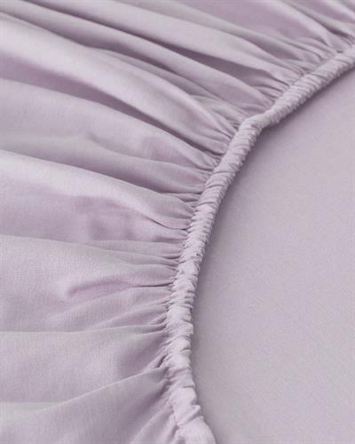 Plain Комплект Чаршаф С Ластик Единичен Памучен 100x200 см Лавандула