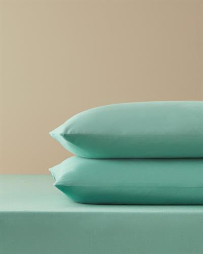 Plain КОМПЛЕКТ ЧАРШАФИ С Л За един човек Памучен 100x200 cm Green